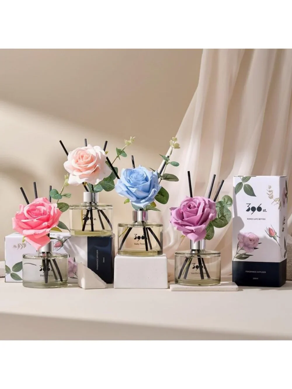 Vanilla Lavender Reed Diffuser Set, 200ml Home Fragrance, Scented Oils Decor